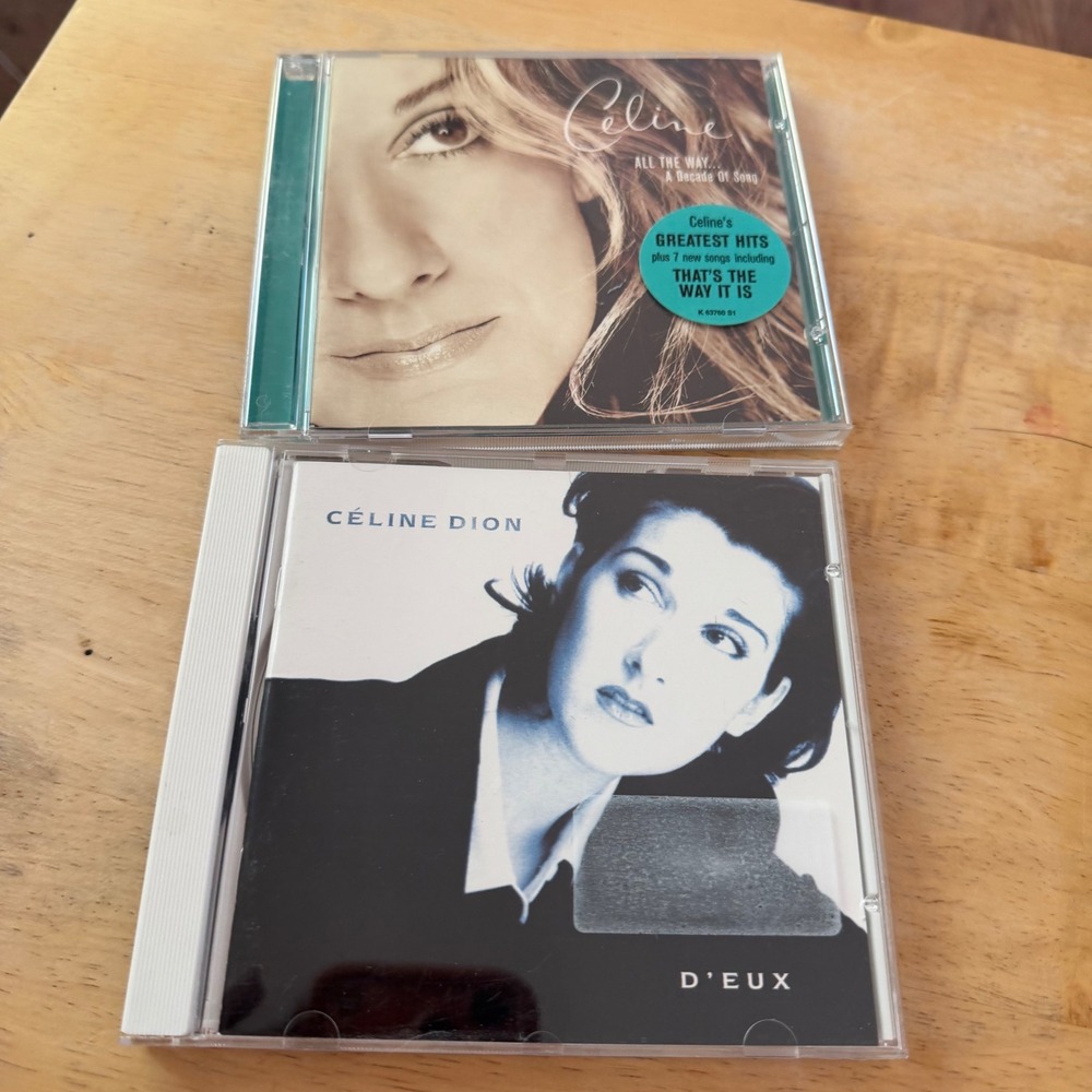 Celine Dion CD Lot All The Way A Decade of Song & D'eux French Album Pop Hits